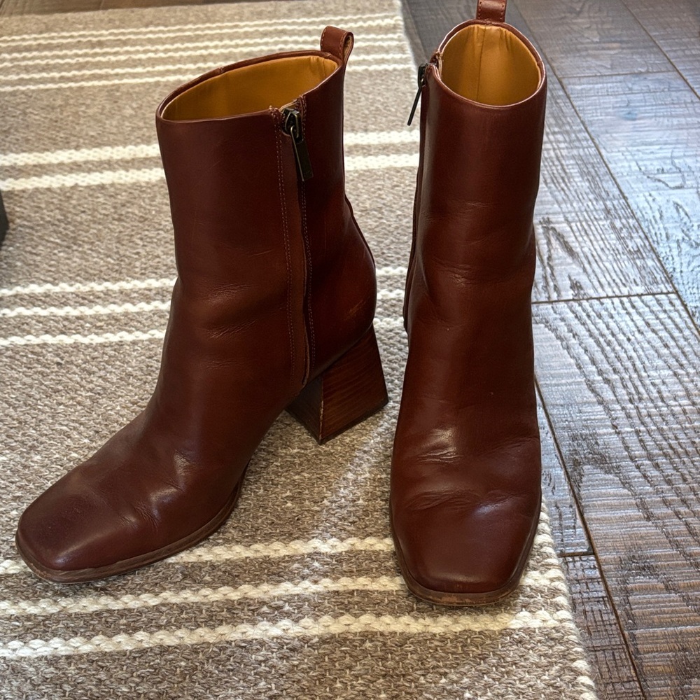 Marc Fisher Rich Brown Ankle Booties